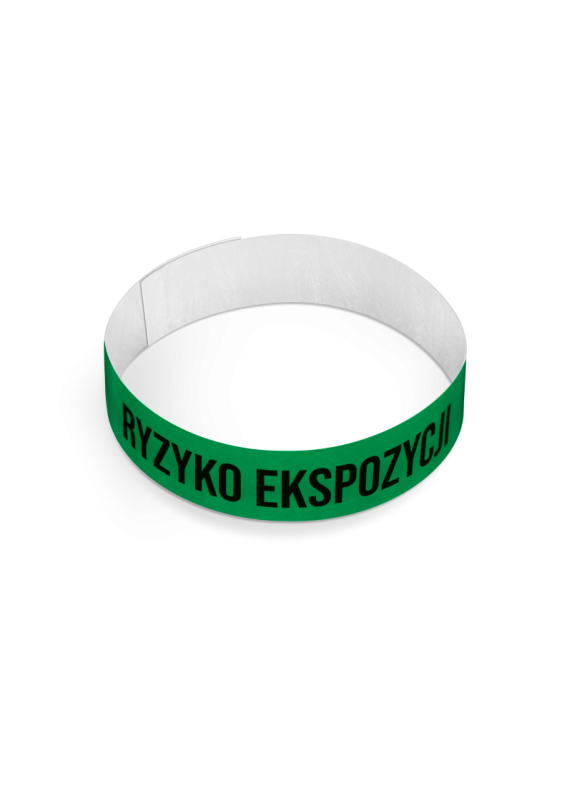 Opaska RYZYKO EKSPOZYCJI Tyvek 10 szt. | INTERMEN