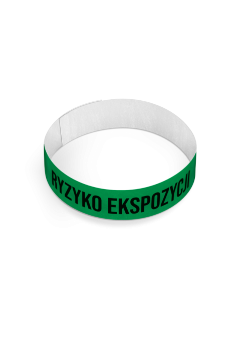 Opaska RYZYKO EKSPOZYCJI Tyvek 10 szt. | INTERMEN