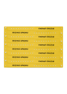 Opaska RYZYKO UPADKU PCV 10 szt. | INTERMEN